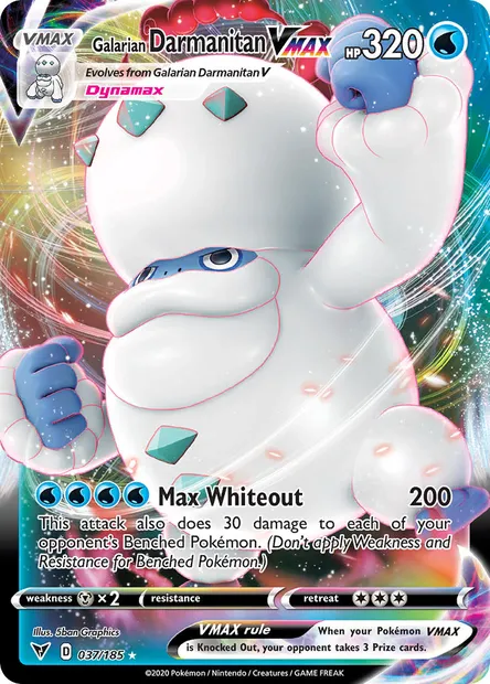 Galarian Darmanitan VMAX, Pokémon card VIV 37 — Vivid Voltage set