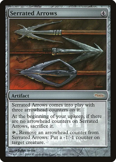 Serrated Arrows, Magic card F08 10 — Friday Night Magic 2008 set