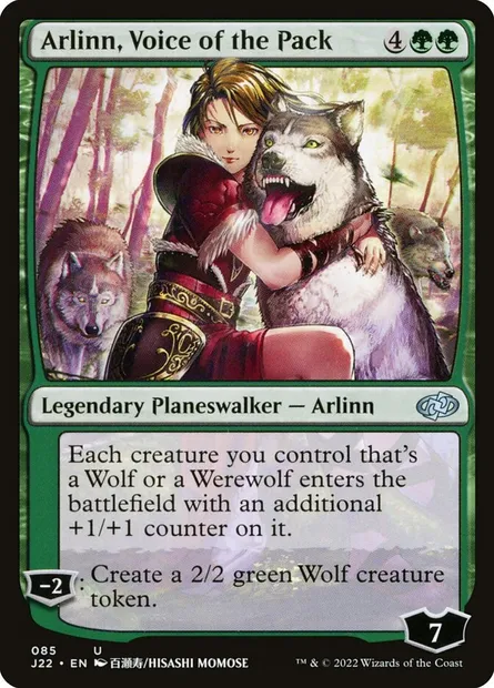 Arlinn, Voice of the Pack, Magic card J22 85 — Jumpstart 2022 set
