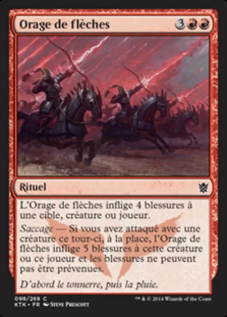 Orage de flèches, carte Magic KTK 98 — extension Les Khans de Tarkir