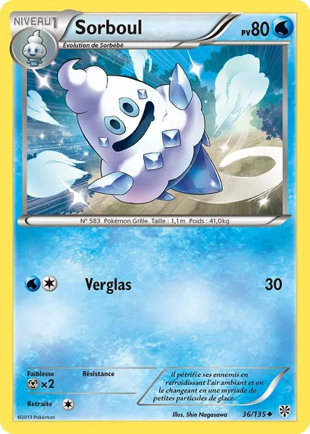 Sorboul, carte Pokémon PLS 36 — extension Tempète Plasma