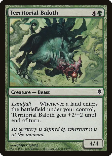 Territorial Baloth, Magic card ZEN 188 — Zendikar set