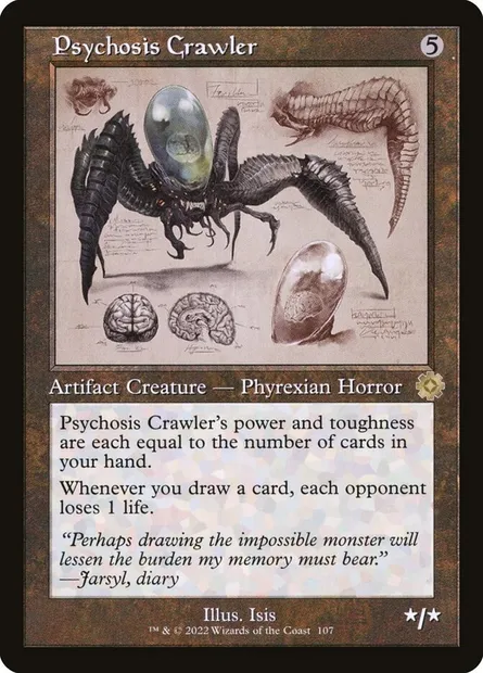 Psychosis Crawler, Magic card BRR 107 — The Brothers' War Retro Artifacts set