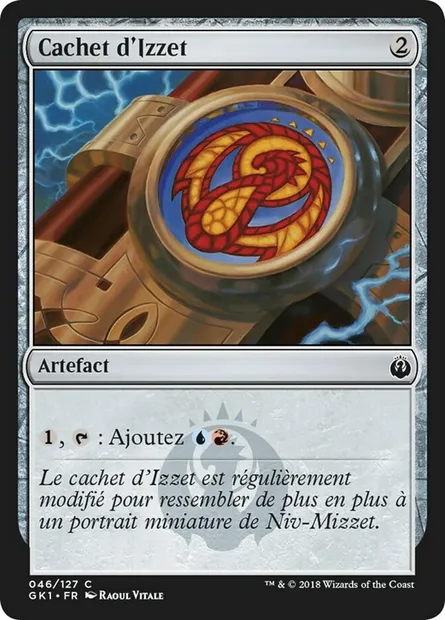 Cachet d'Izzet, carte Magic GK1 46 — extension GRN Guild Kit
