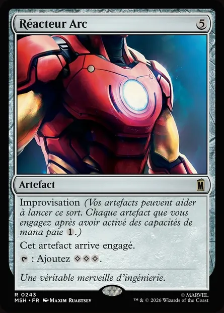 Réacteur Arc, carte Magic MSH 243 — extension Marvel Super Heroes