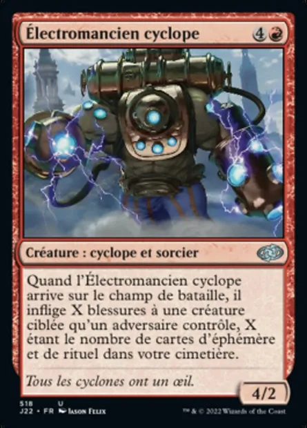 Électromancien cyclope, carte Magic J22 518 — extension Jumpstart 2022