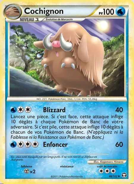 Cochignon, carte Pokémon TM 48 — extension Triomphant