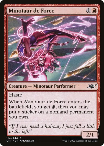 Minotaur de Force, Magic card UNF 114 — Unfinity set