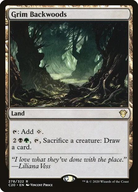 Grim Backwoods, Magic card C20 278 — Commander 2020 set