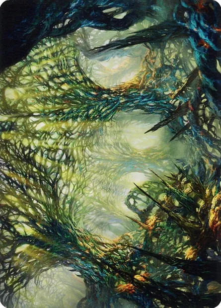 The Hunter Maze // The Hunter Maze, Magic card AONE 60 — Phyrexia: All Will Be One Art Series set