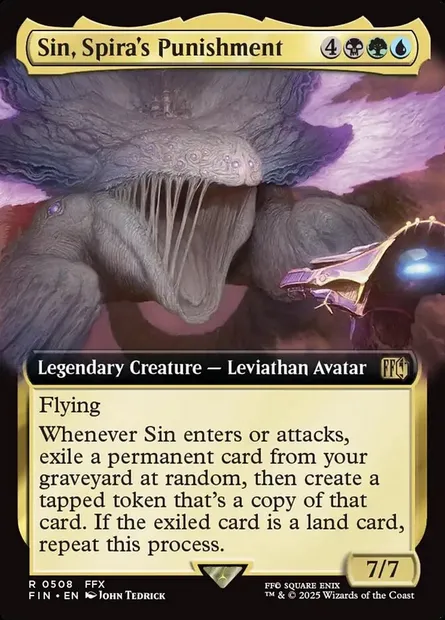 Sin, Spira's Punishment, Magic card FIN 508 — Final Fantasy set