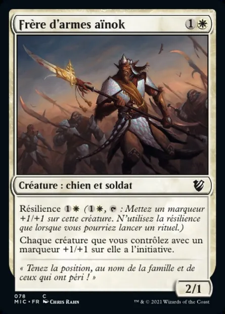 Frère d'armes aïnok, carte Magic MIC 78 — extension Midnight Hunt Commander