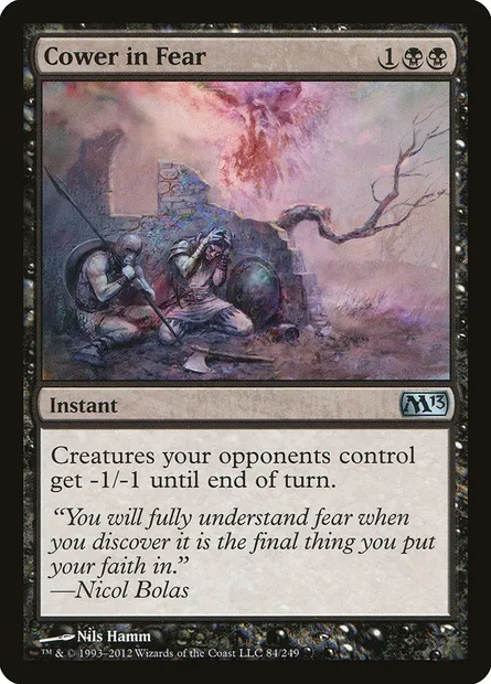 Cower in Fear, Magic card M13 84 — Magic 2013 set