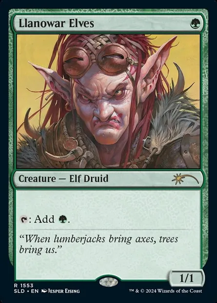 Llanowar Elves, Magic card SLD 1553 — Secret Lair Drop set
