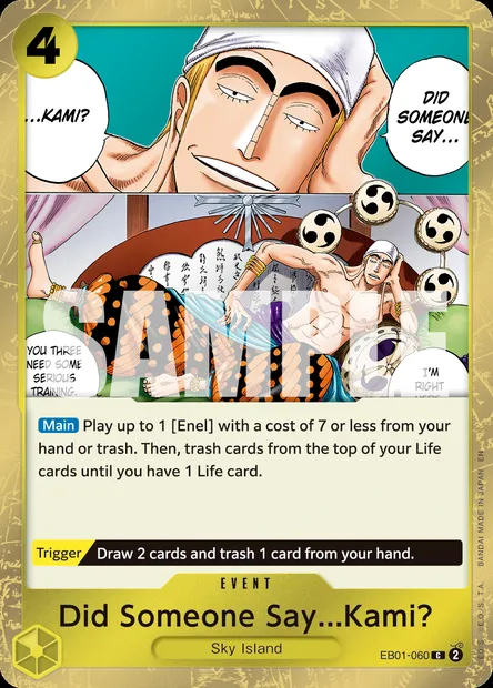 Did Someone Say...Kami?, One Piece card EB01-060 — MEMORIAL COLLECTION set