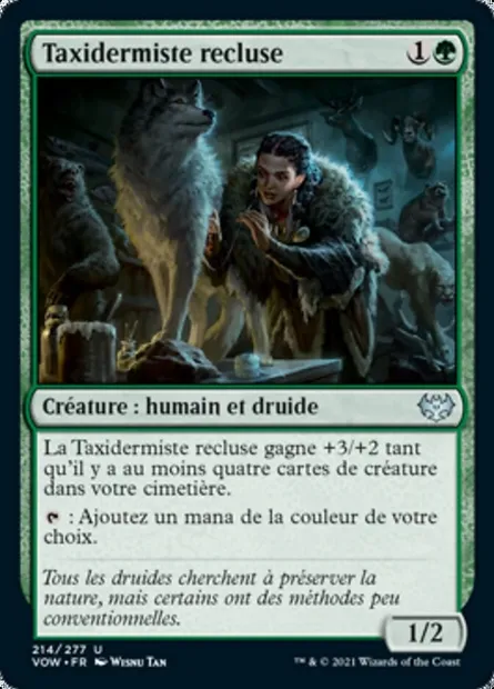 Taxidermiste recluse, carte Magic VOW 214 — extension Innistrad : noce écarlate