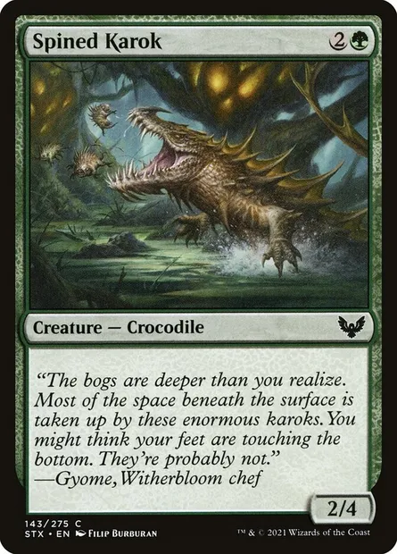 Spined Karok, Magic card STX 143 — Strixhaven: School of Mages set