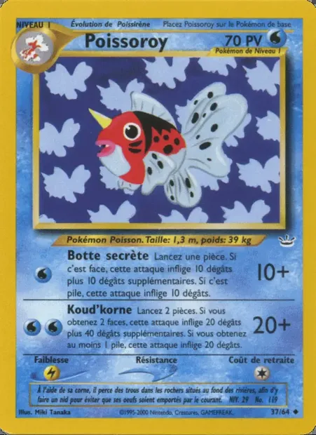 Poissoroy, carte Pokémon NR 37 — extension Neo Revelation