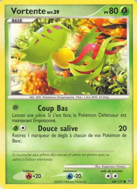 Vortente, carte Pokémon PL 68 — extension Platine