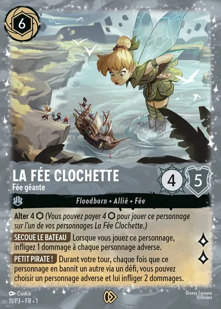 La Fée Clochette - Fée géante, carte Disney Lorcana P3-011 — extension P3