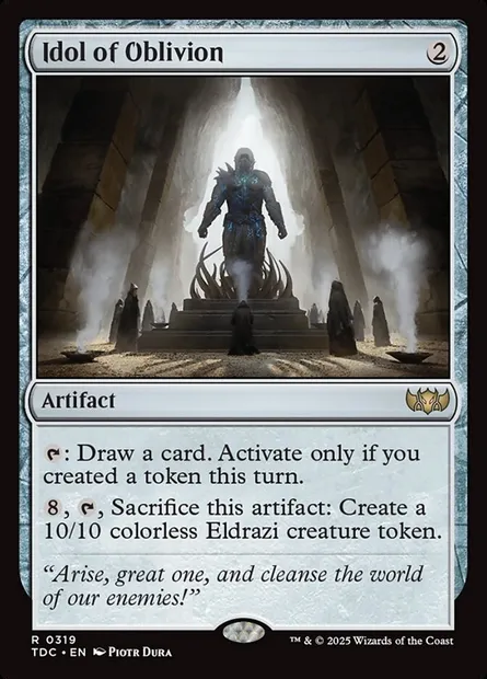 Idol of Oblivion, Magic card TDC 319 — Tarkir: Dragonstorm Commander set