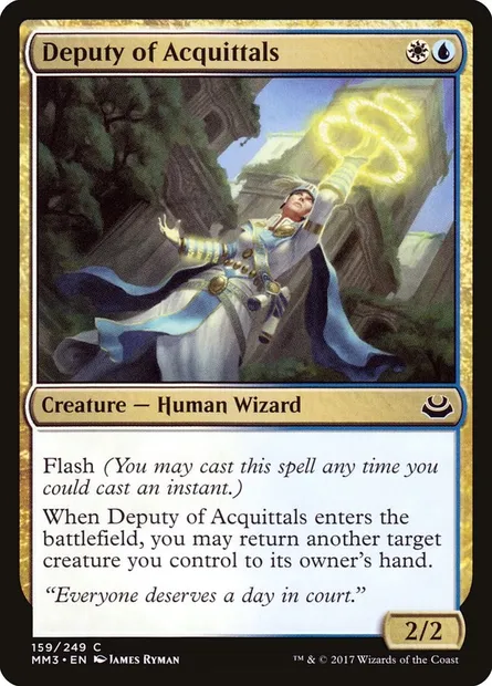 Deputy of Acquittals, Magic card MM3 159 — Modern Masters 2017 set