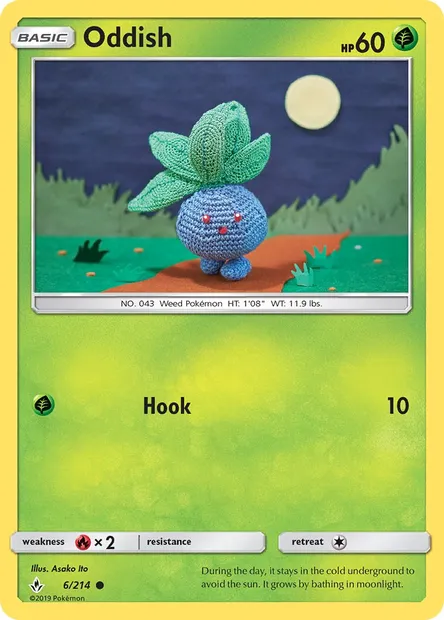 Oddish, Pokémon card UNB 6 — Unbroken Bonds set