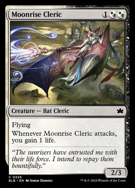 Moonrise Cleric, Magic card BLB 226 — Bloomburrow set