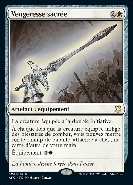 Vengeresse sacrée, carte Magic AFC 6 — extension Forgotten Realms Commander