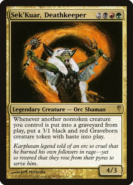 Sek'Kuar, Deathkeeper, Magic card CSP 131 — Coldsnap set
