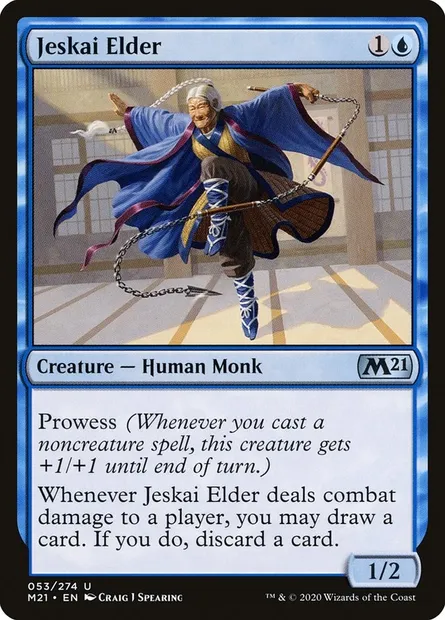 Jeskai Elder, Magic card M21 53 — Core Set 2021 set