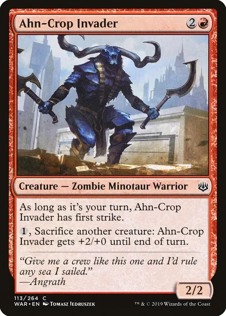 Ahn-Crop Invader, Magic card WAR 113 — War of the Spark set