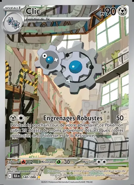 Clic, carte Pokémon BLK 140 — extension Foudre Noire