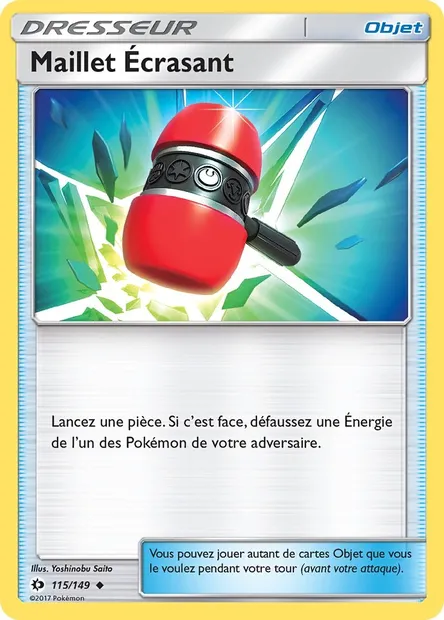 Maillet Écrasant, carte Pokémon SUM 115 — extension Soleil et Lune