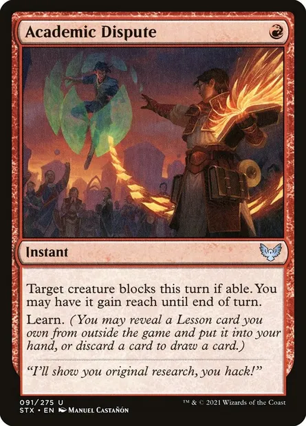 Academic Dispute, Magic card STX 91 — Strixhaven: School of Mages set