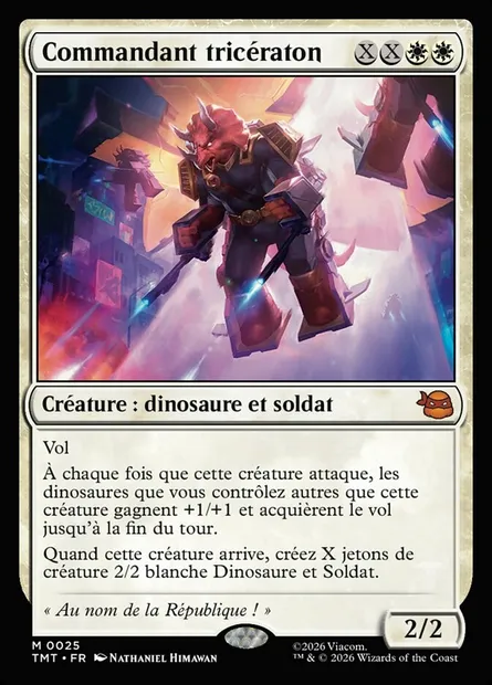 Commandant tricératon, carte Magic TMT 25 — extension Teenage Mutant Ninja Turtles