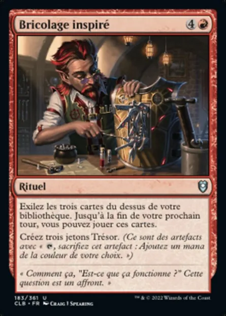 Bricolage inspiré, carte Magic CLB 183 — extension Commander Légendes : la bataille de la Porte de Baldur
