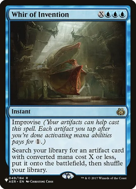 Ronronnement de l'inventivité, carte Magic PLST AER-49 — extension The List