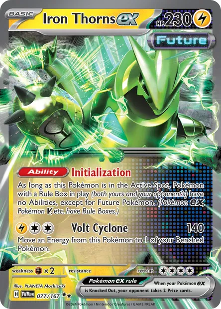 Iron Thorns ex, Pokémon card TWM 077 — Twilight Masquerade set
