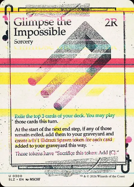 Aperçu de l'impossible, carte Magic SLZ 300 — extension The Zeta Set