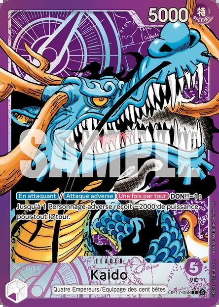 Kaido, carte One Piece OP17-058 — extension LES GUERRIERS LES PLUS PUISSANTS AU MONDE