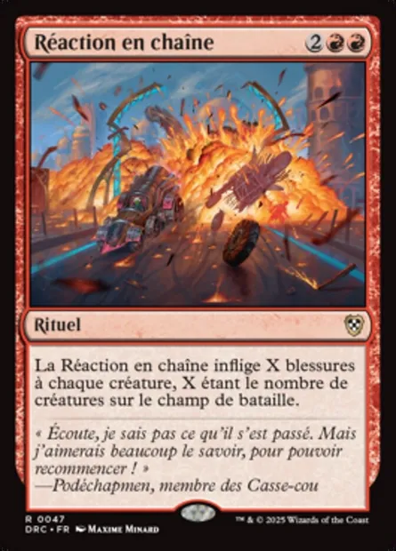 Réaction en chaîne, carte Magic DRC 47 — extension Aetherdrift Commander