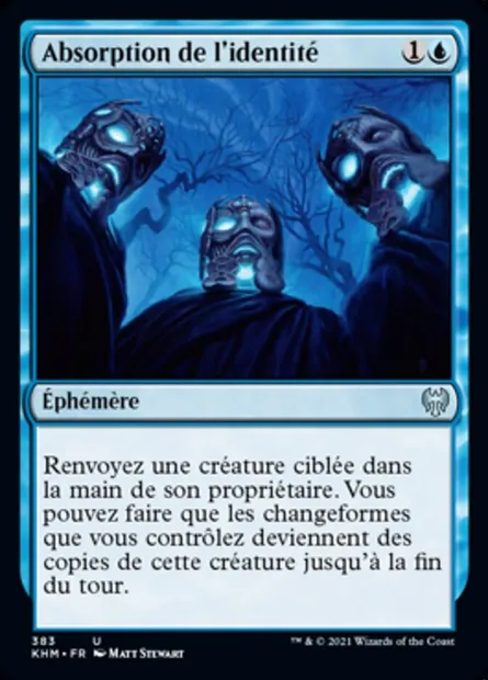 Absorption de l'identité, carte Magic KHM 383 — extension Kaldheim