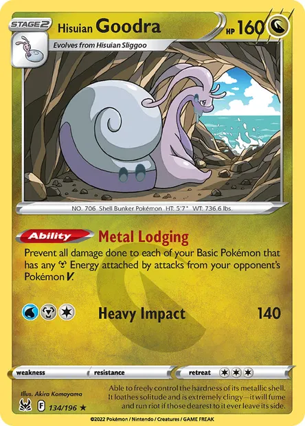 Hisuian Goodra, Pokémon card LOR 134 — Lost Origin set
