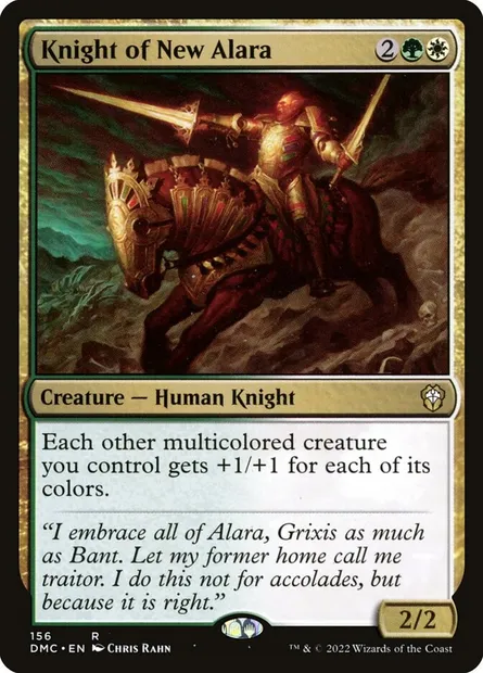 Knight of New Alara, Magic card DMC 156 — Dominaria United Commander set