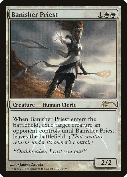 Prêtresse bannisseuse, carte Magic F14 3 — extension Friday Night Magic 2014