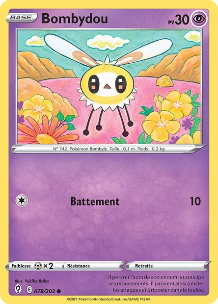 Bombydou, carte Pokémon EVS 78 — extension Évolution Céleste