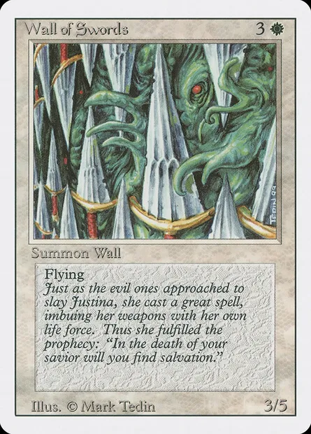 Wall of Swords, Magic card 3ED 43 — Revised Edition set