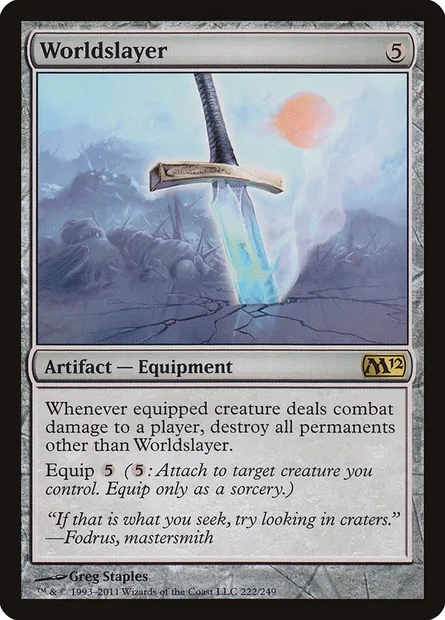 Worldslayer, Magic card M12 222 — Magic 2012 set