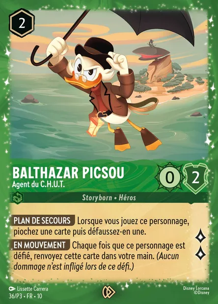 Balthazar Picsou - Agent du C.H.U.T., carte Disney Lorcana P3-036 — extension P3